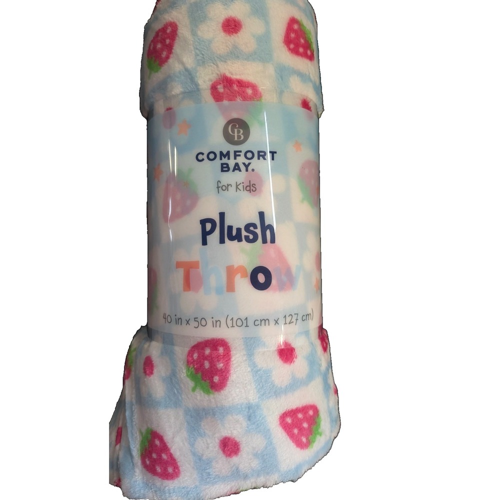 Comfort Bay Throw Strawberries 40x50 kids throw blanket